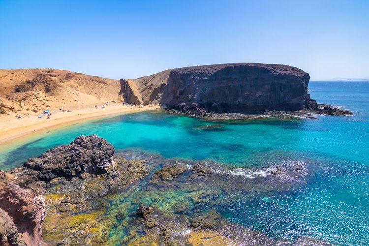Plage de Papagayo, Lanzarote, Canaries, Espagne