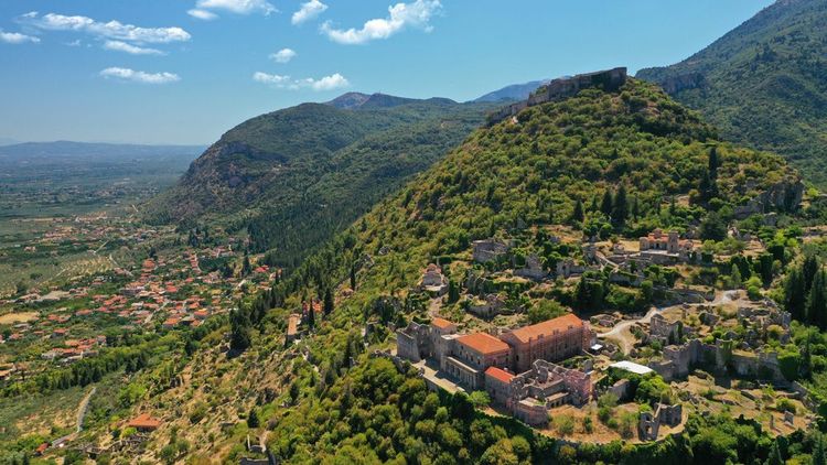 La vieille ville médiévale byzantine de Mystras.