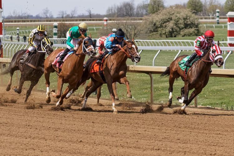 Une course hippique à Keeneland