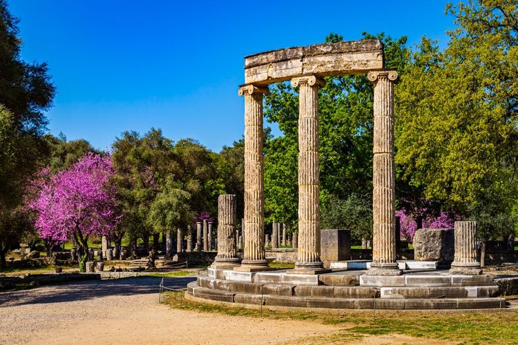 Les ruines de l'antique Olympia