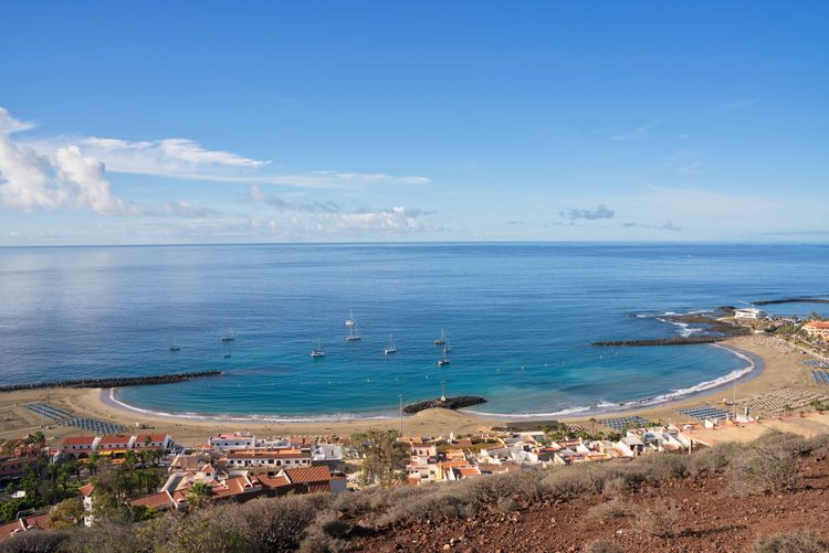 Playa de Las Vistas en Tenerife, Islas Canarias, España, Europa