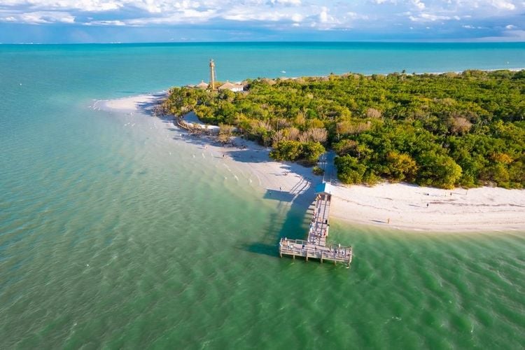 L'île de Sanibel dans le comté de Lee FL