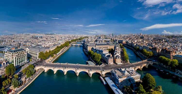 La Seine et l'Ile de la Cité vue à l'Ouest