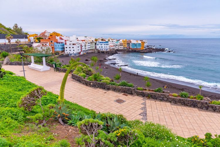 Der Strand von Maria Jiménez auf Teneriffa, Kanarische Inseln, Spanien, Europa
