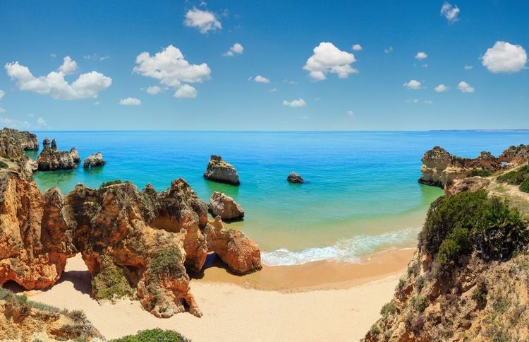 La plage de Dos Tres Irmaos, Alvor, Algarve