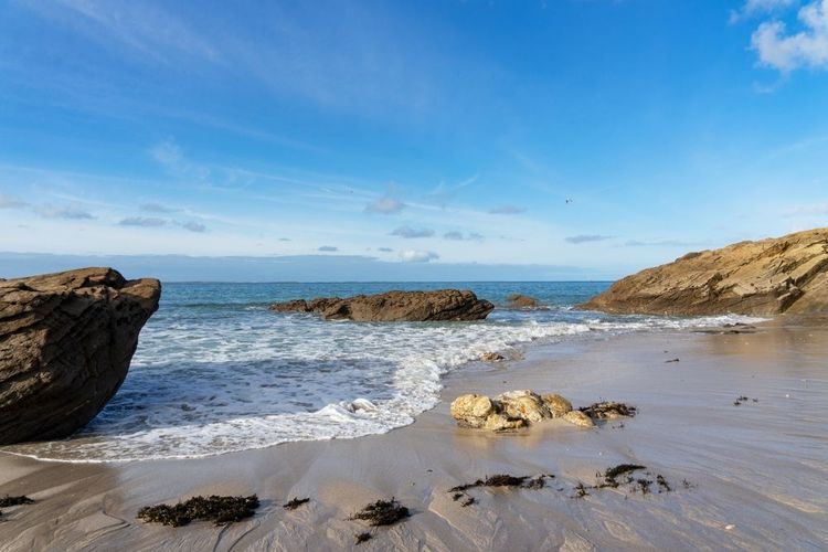 La plage de la grève bleue au Conquet