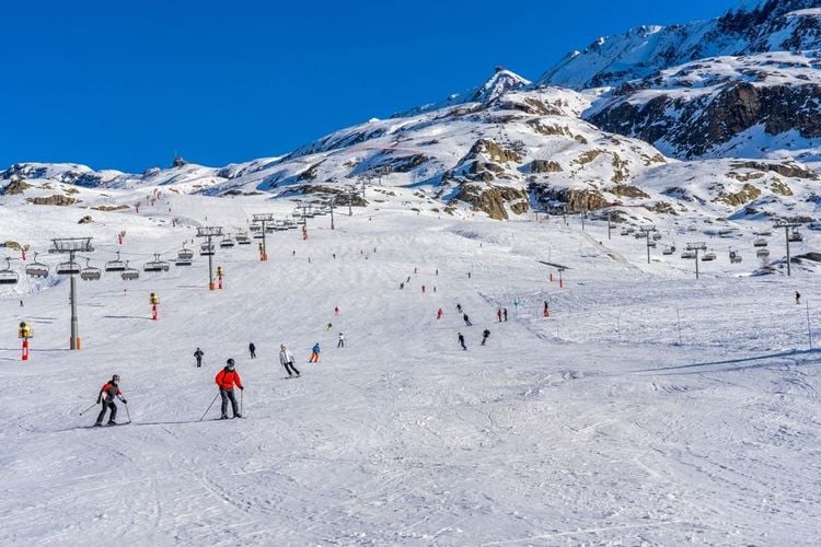 Différentes pistes de ski à l'Alpe d'Huez
