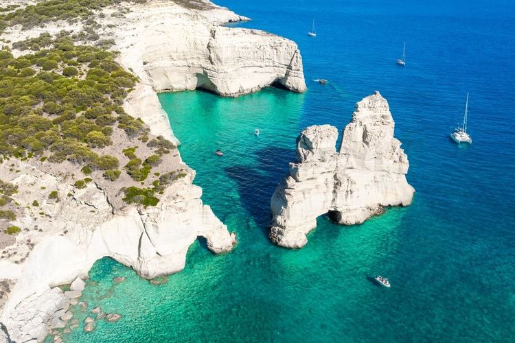 Vue aérienne sur Kleftiko