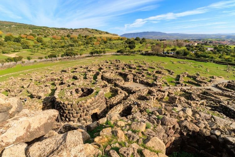 Su Nuraxi, site archéologique pépinagique à Barumini, en Sardaigne,