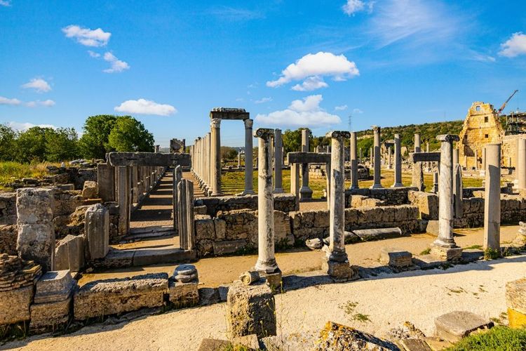 Les ruines antiques de Perge, dans la province d'Antalya.
