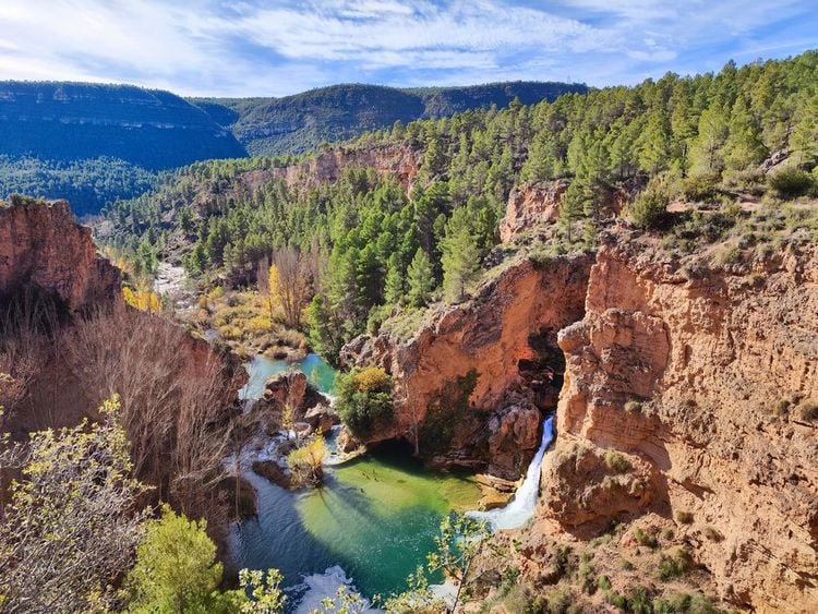 Vue aérienne de Las Chorreras del Cabriel.