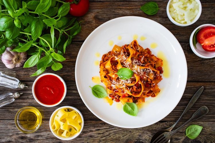 Tagliatelles à la sauce à la viande