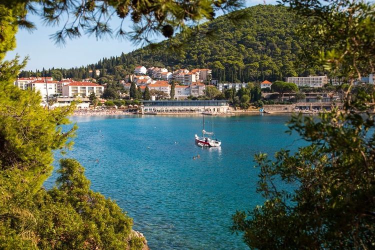 La plage de Lapad à Dubrovnik
