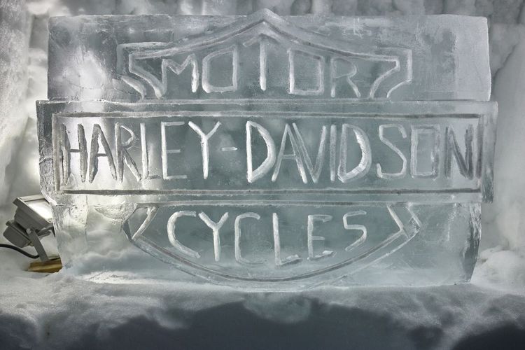 Exposition sur le thème américain dans la grotte de glace, Alpe d'Huez