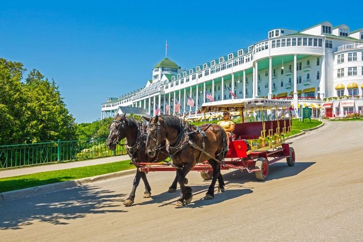 Le Grand Hotel, situé sur l'île Mackinac dans le Michigan