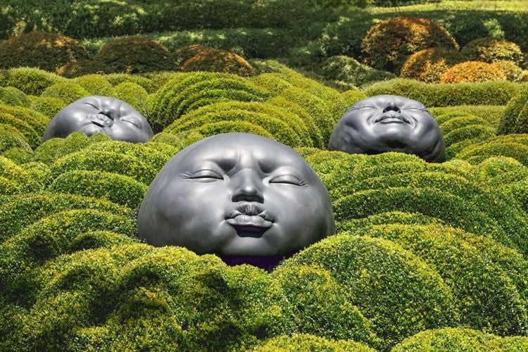 Les sculptures du jardin d'Etretat, Normandie, France