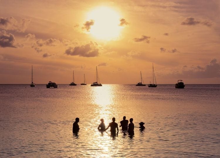 Fin de journée à Gros Islet