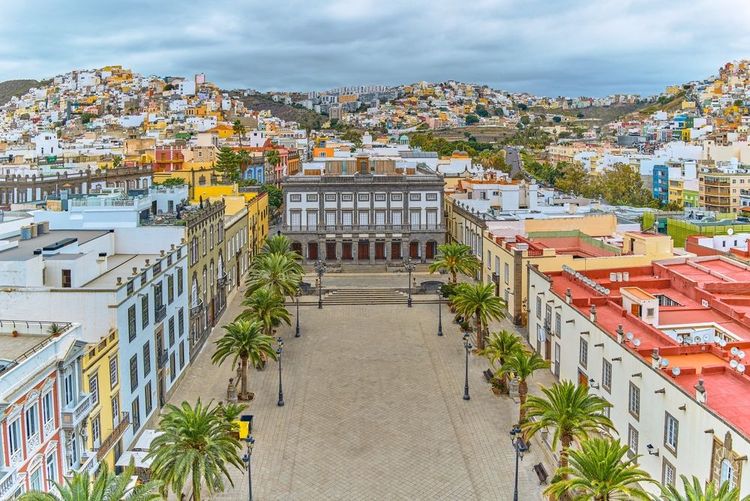 La place Santa Ana à Las Palmas, Grande Canarie.