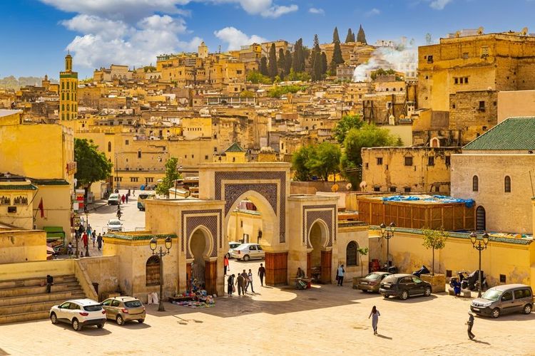 La ville de Fès au Maroc, l'entrée dans la médina