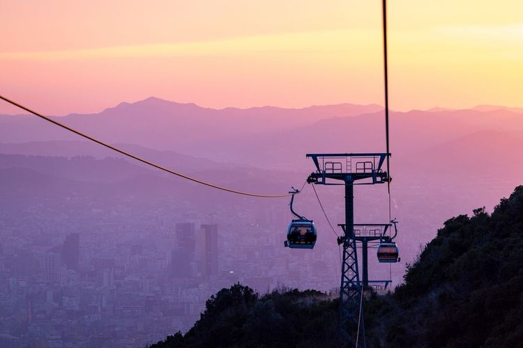 Redescente du mont Dajti à la nuit tombante