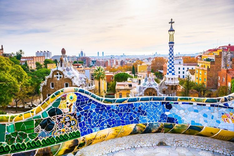 Vue du Parc Guell à Barcelone