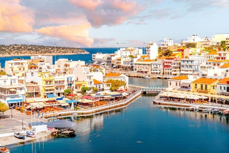 Vieille ville d'Agios Nikolaos, île de Crète, Grèce