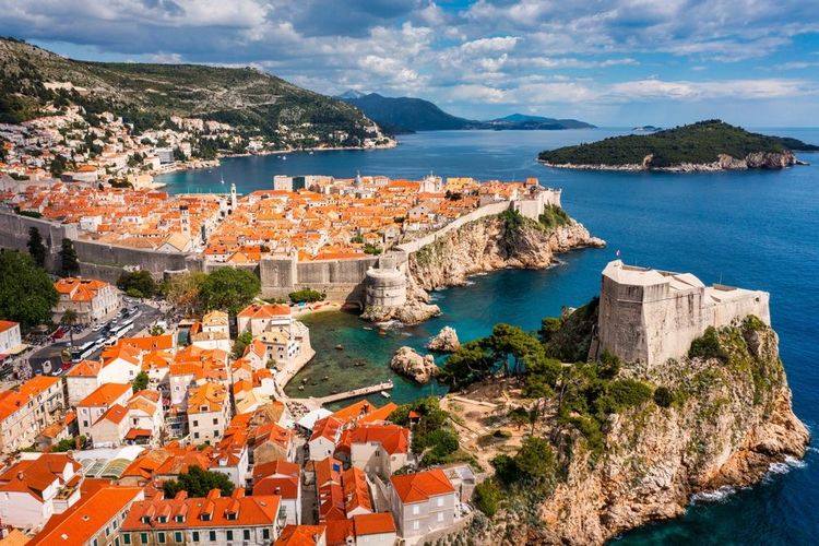 La citadelle du Dubrovnik vue du Sud