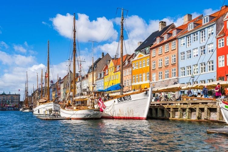 Le quai de Nyhavn à Copenhague