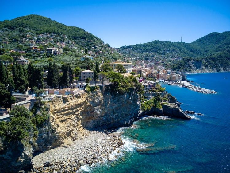 Vue aérienne de Camogli