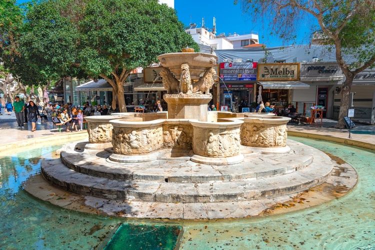 La Fontaine Morosini de Venise sur la Place des Lions, Héraklion