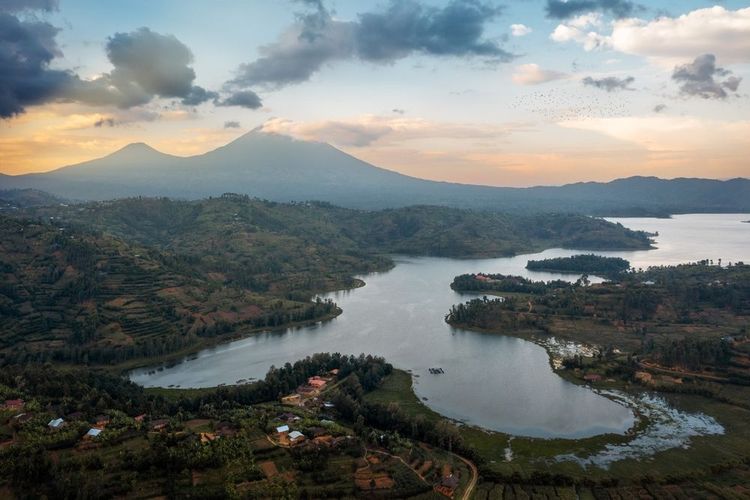 Le volcan Sabyinyo parc national Volcans, Rwanda