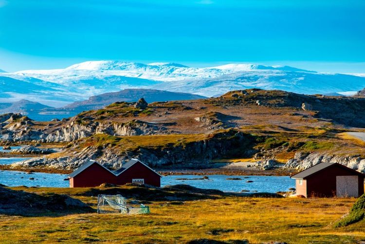 Une ferme locale dans le comté de Finnmark.