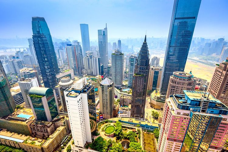 Chongqing, les gratte-ciel du centre ville