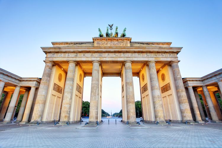Observe the Brandenburg Gate, an iconic monument