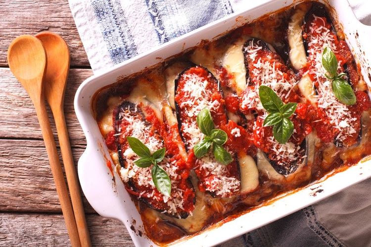 Melanzane alla parmigiana, aubergines au parmesan au four