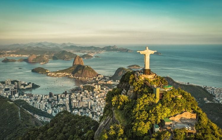 La baia di Rio de Janeiro in Brasile