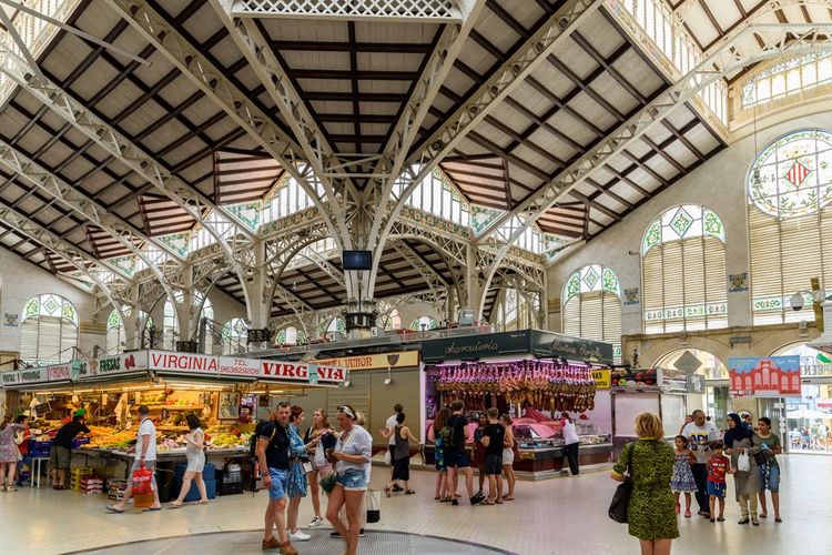 Le marché central de Valence.