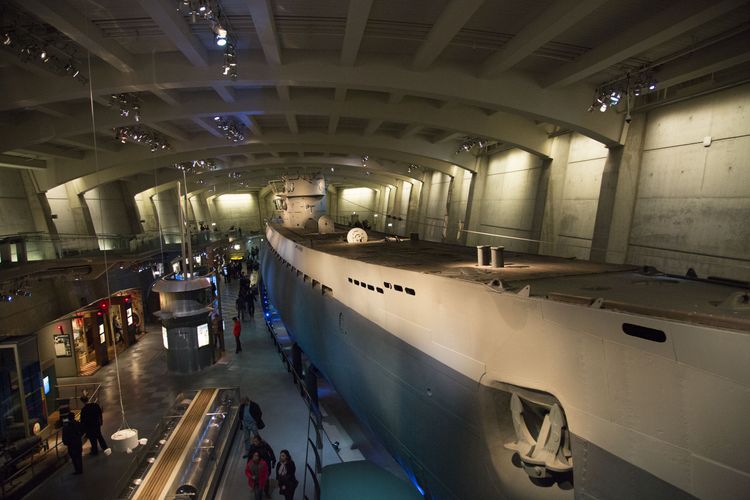 Sottomarino tedesco nel Museo della Scienza e dell'Industria di Chicago