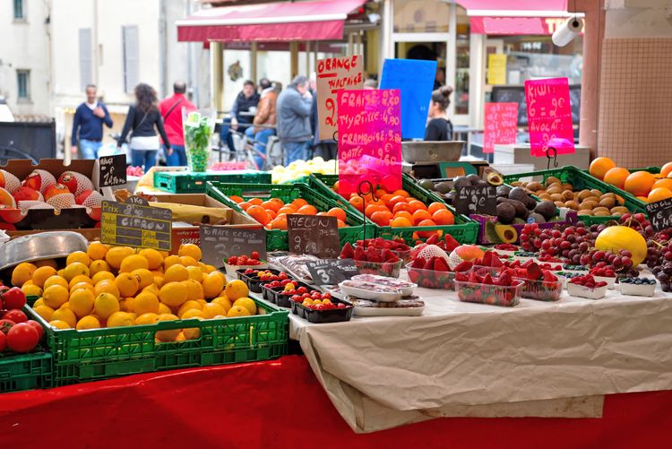 Stroll around and sample Cannes specialities at the Forville market