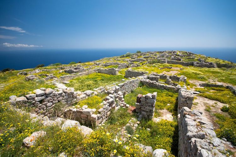 The site of the ancient Thera, in bloom this spring