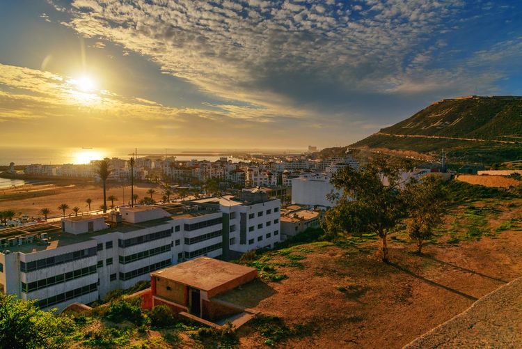 Coucher de soleil sur Agadir.