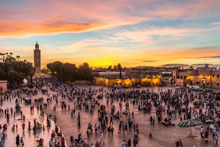 La place Jemaa el Fna à Marrakech
