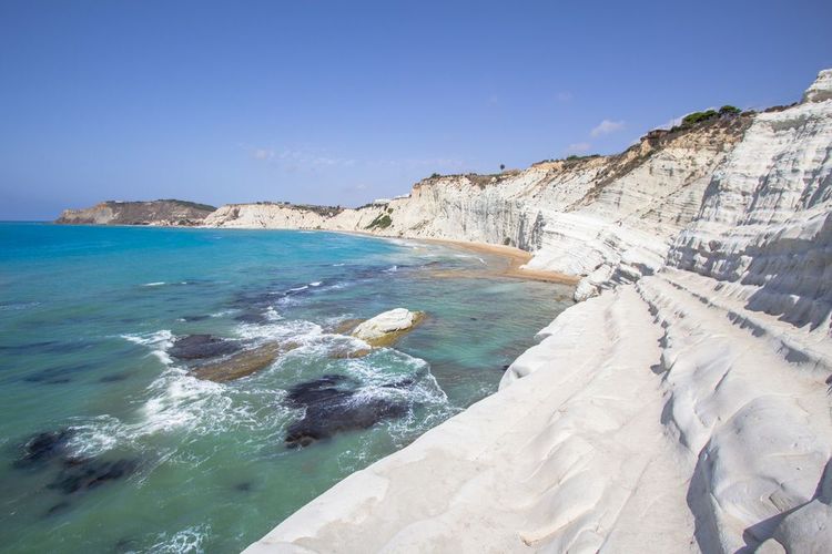 La falaise crayeuse de la plage de Scala dei Turchi