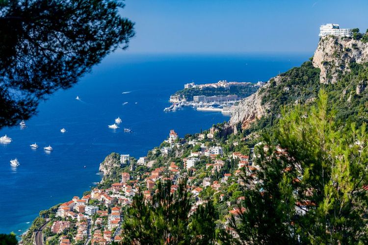 View of the bay from the village of Roquebrune-Cap-Martin