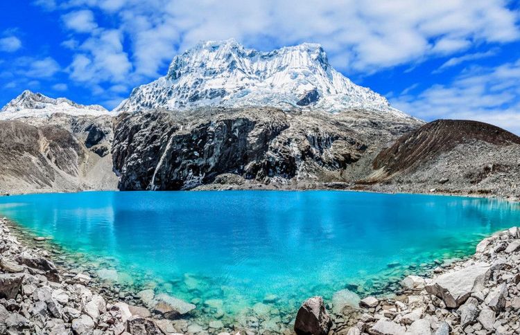 Laguna 69, Parque Nacional Huascarán, Reserva de la Biosfera declarada Patrimonio Mundial por la UNESCO