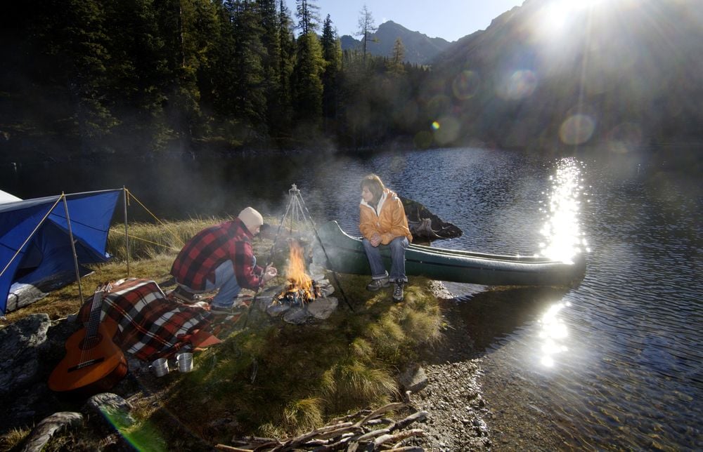 Canoe-camping in the Canadian wilderness 