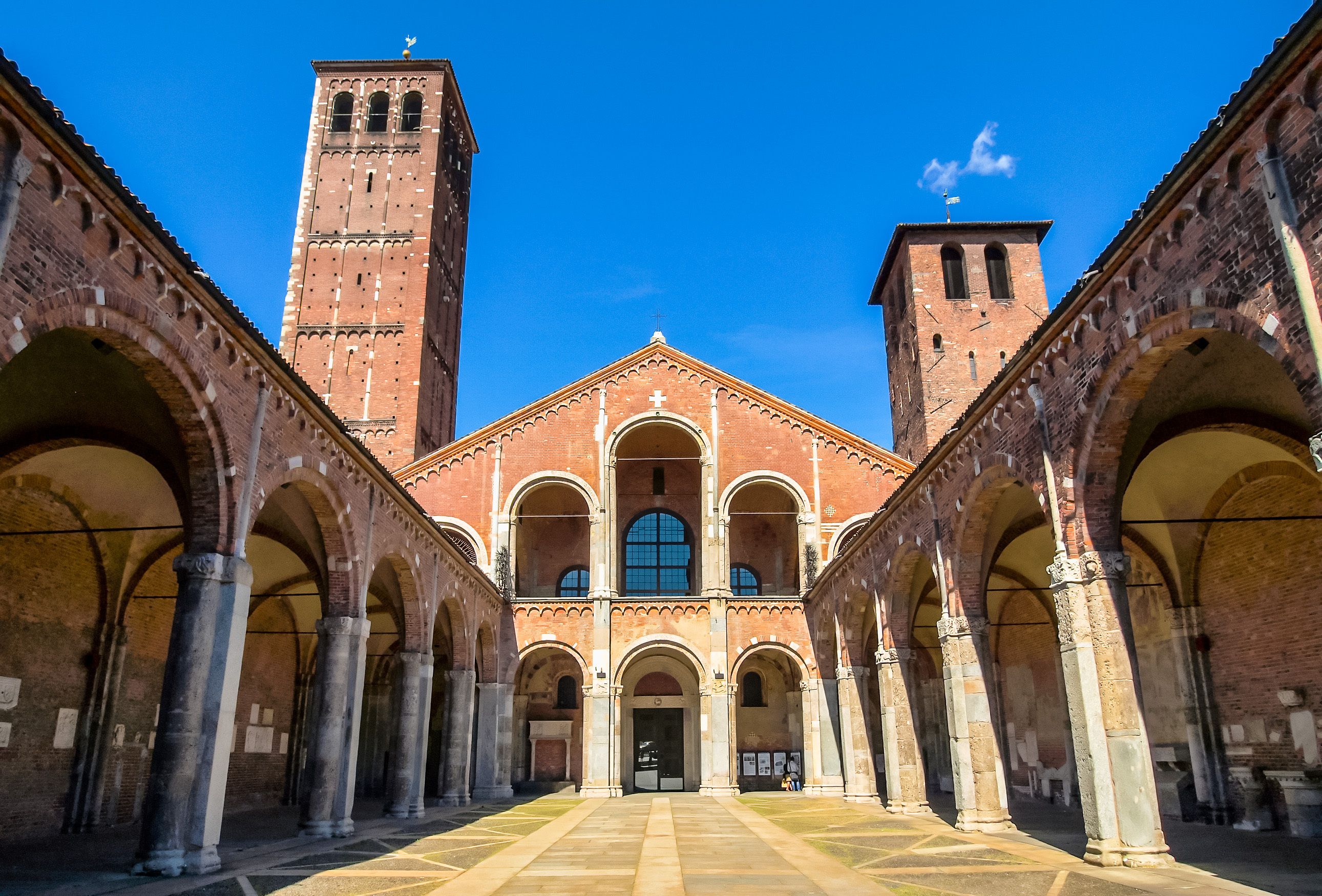 The Basilica of Saint Ambrose in Milan, Lombard tradition written in ...