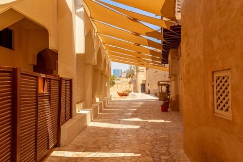 The typical alleyways of the old city of Dubai