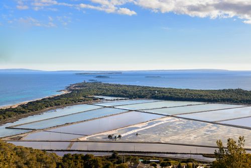 Le spiagge di Ses Salines e le paludi salmastre nel sud dell'isola